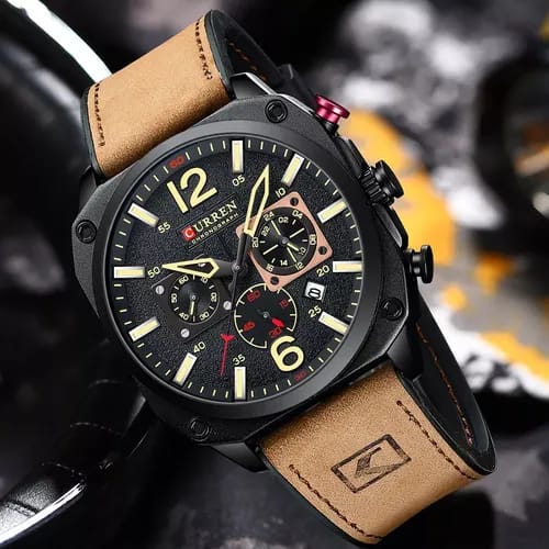 RELOJ CURREN CUERO M-8398-2