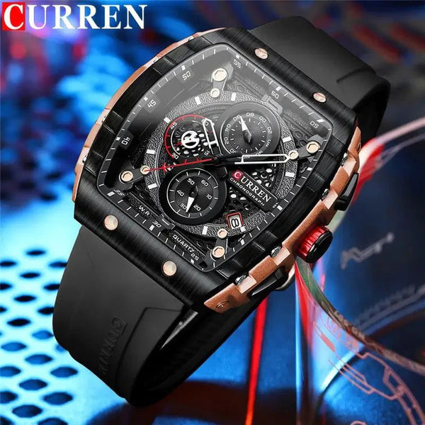 RELOJ CURREN GOMA NEGRO M-8442-1