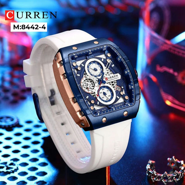 RELOJ CURREN GOMA BLANCO M-8442-4
